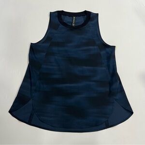 Athleta Blue Black Printed Athletic Tank Top Size Small